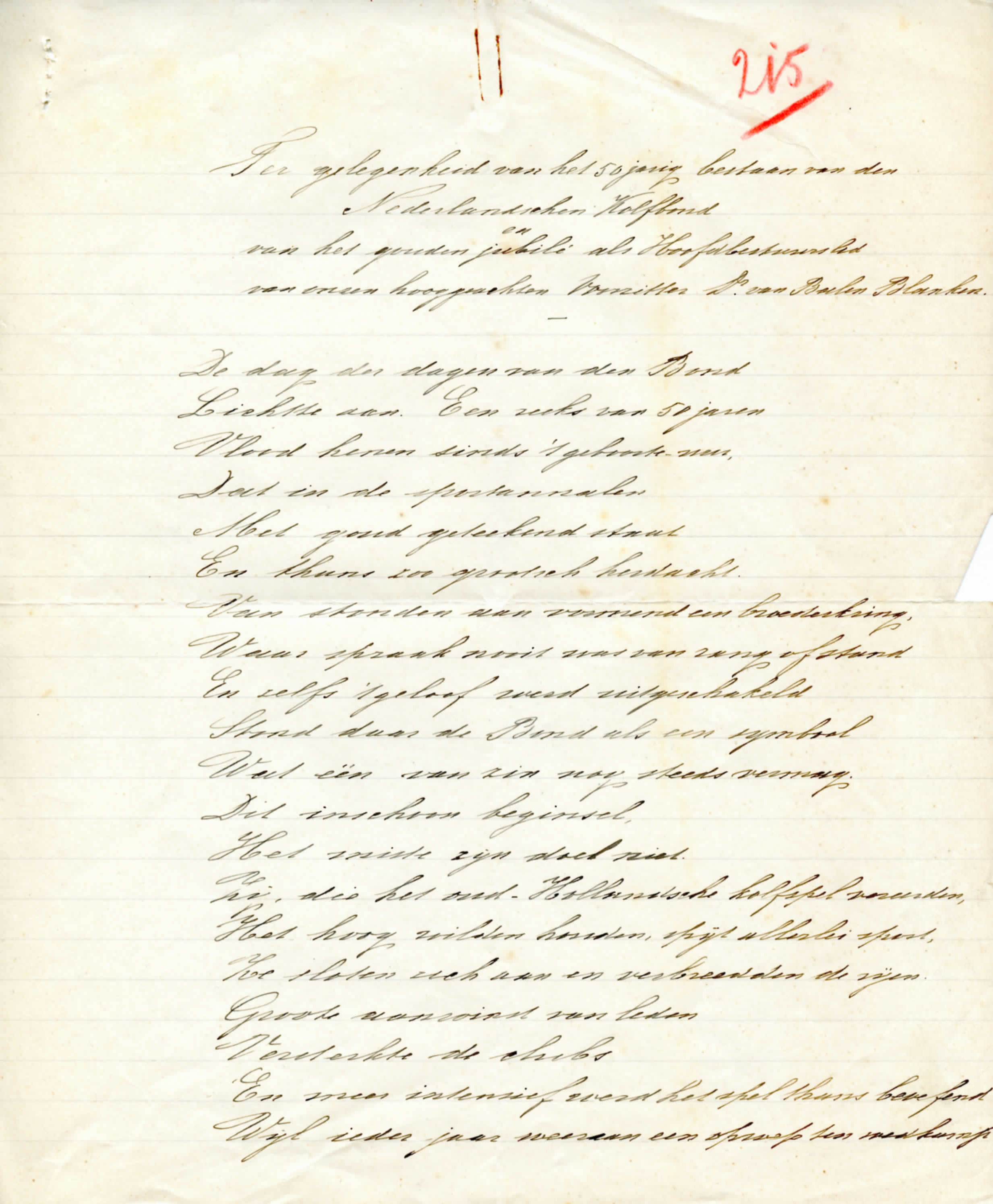 Jubileumtoespraak P. Butter. 1935