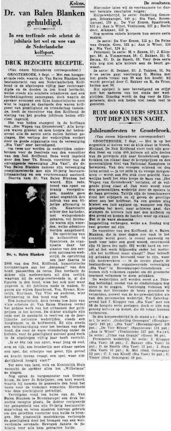 De Telegraaf. 9 september 1935