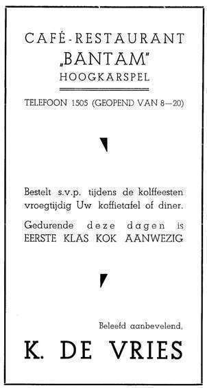 Advertentie bij Nationaal Kampioenschap. 1939