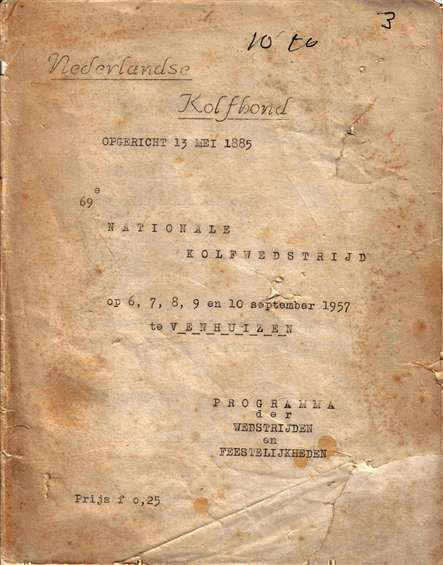 Programma Nationale Kolfwedstrijd - 1957