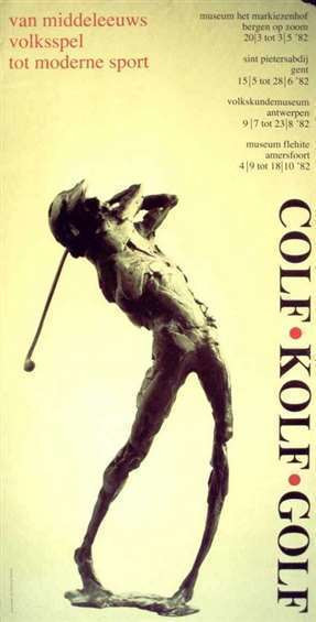 Tentoonstellingsaffiche Colf – Kolf - Golf. 1982