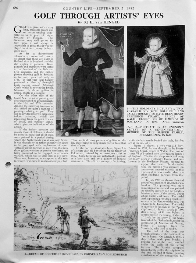 Steven van Hengel, Golf through artists' eyes - 1982