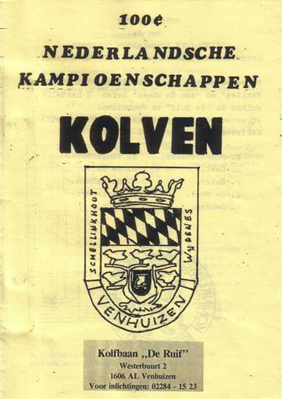 Programma Nederlandsche Kampioenschappen - 1988