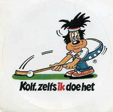 Promotiesticker Kolfbond. Eind 20e-eeuw