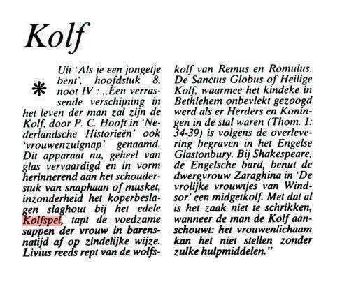 Kolven en kolven. 2000