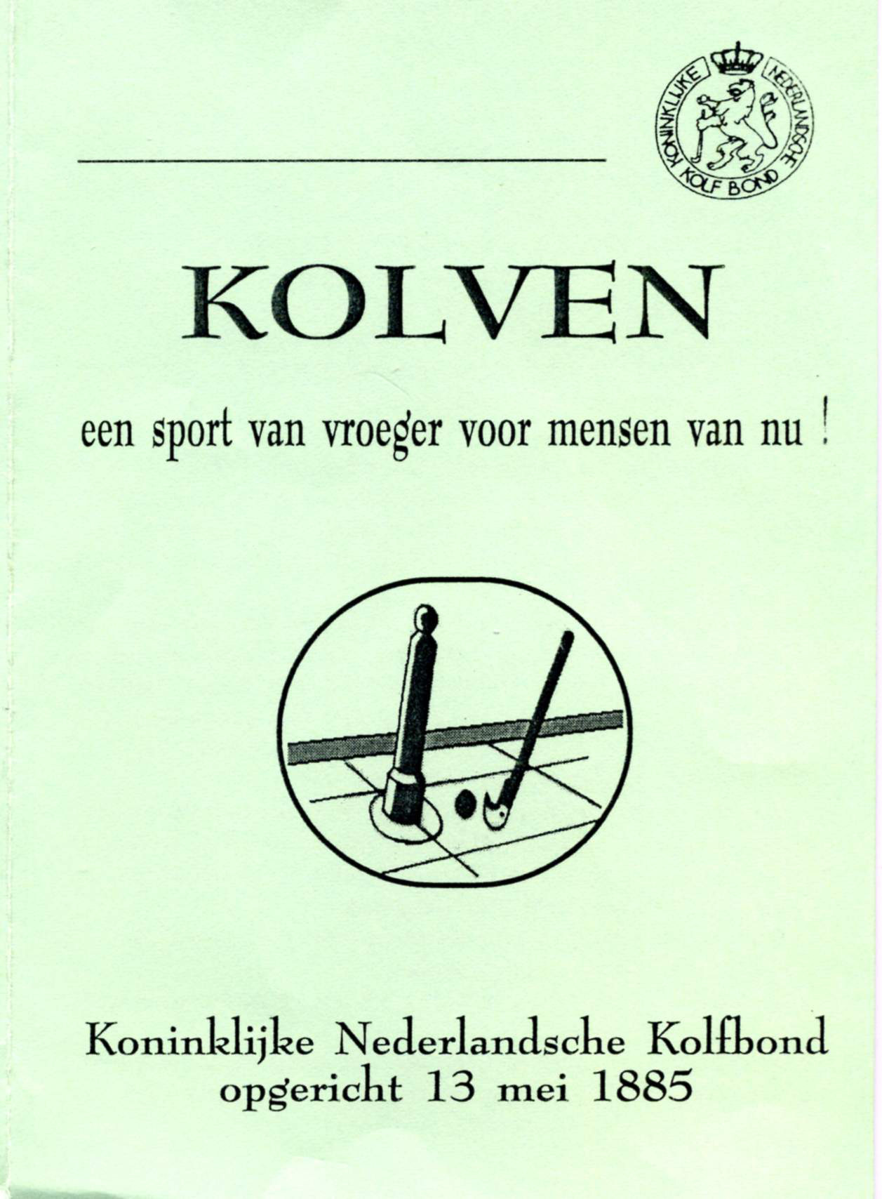 Flyer Kolfbond. Ca. 2010