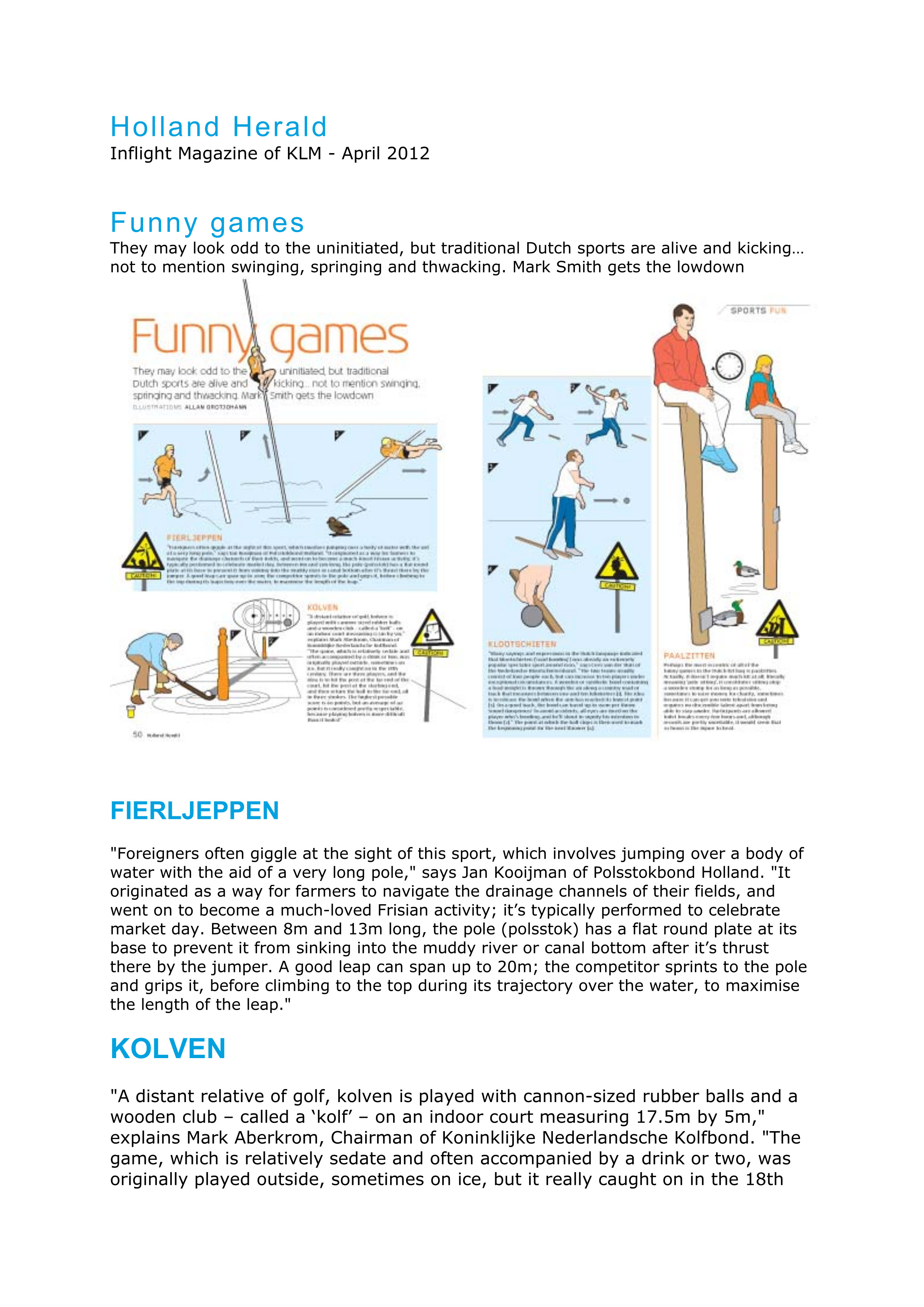 Holland Herald. April 2012