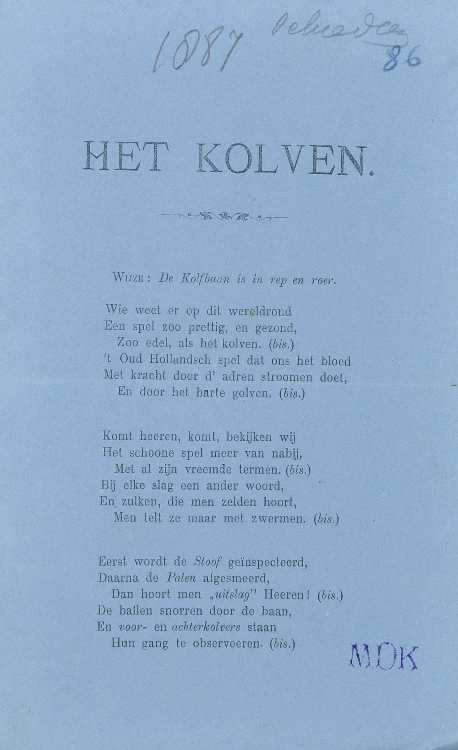 Het Kolven (1) - 1887