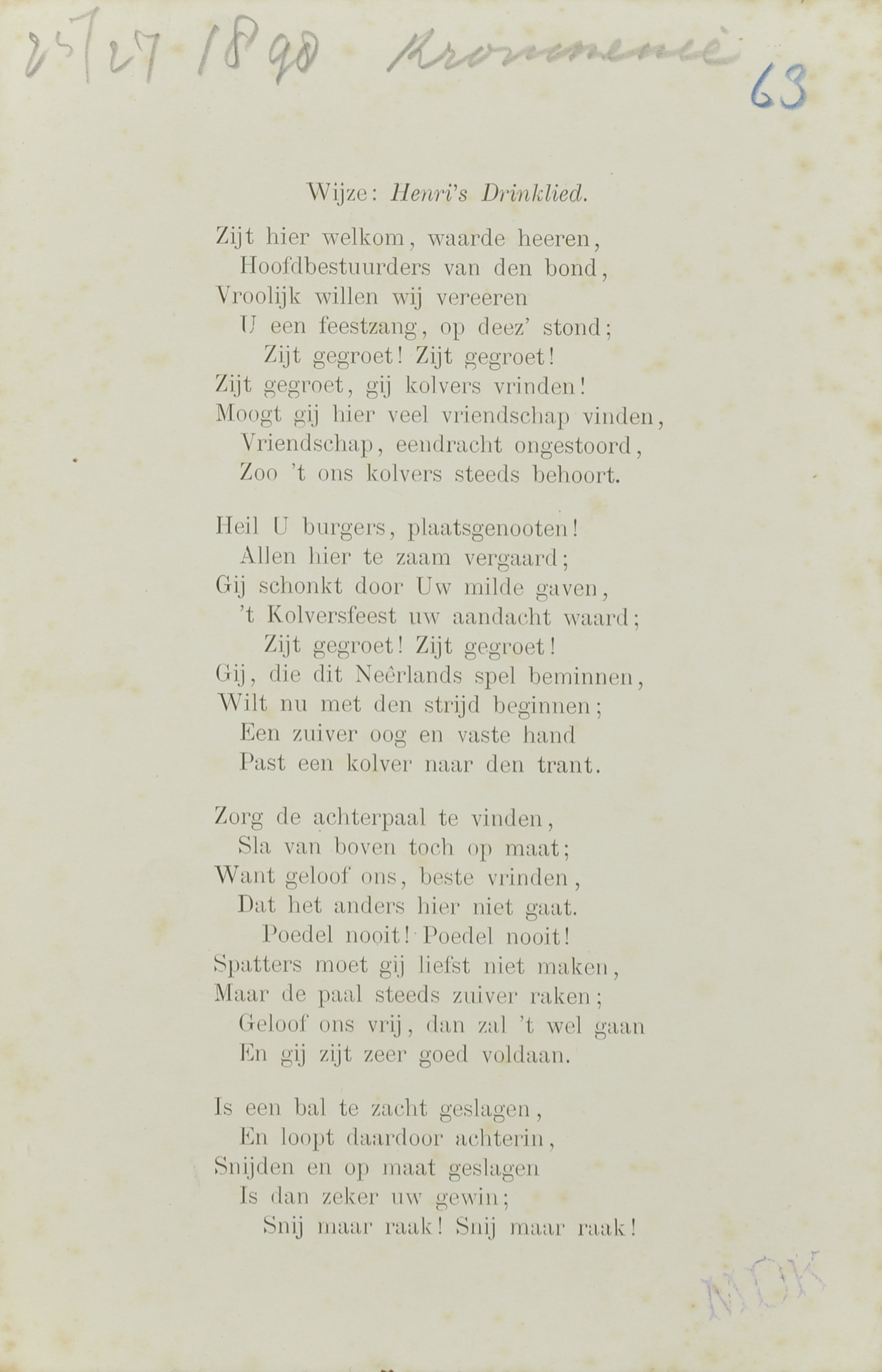 Zijt hier welkom. 1898