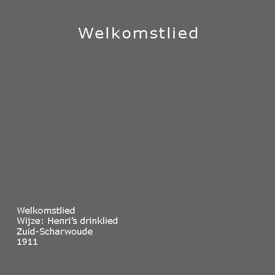 Welkomstlied. 1911
