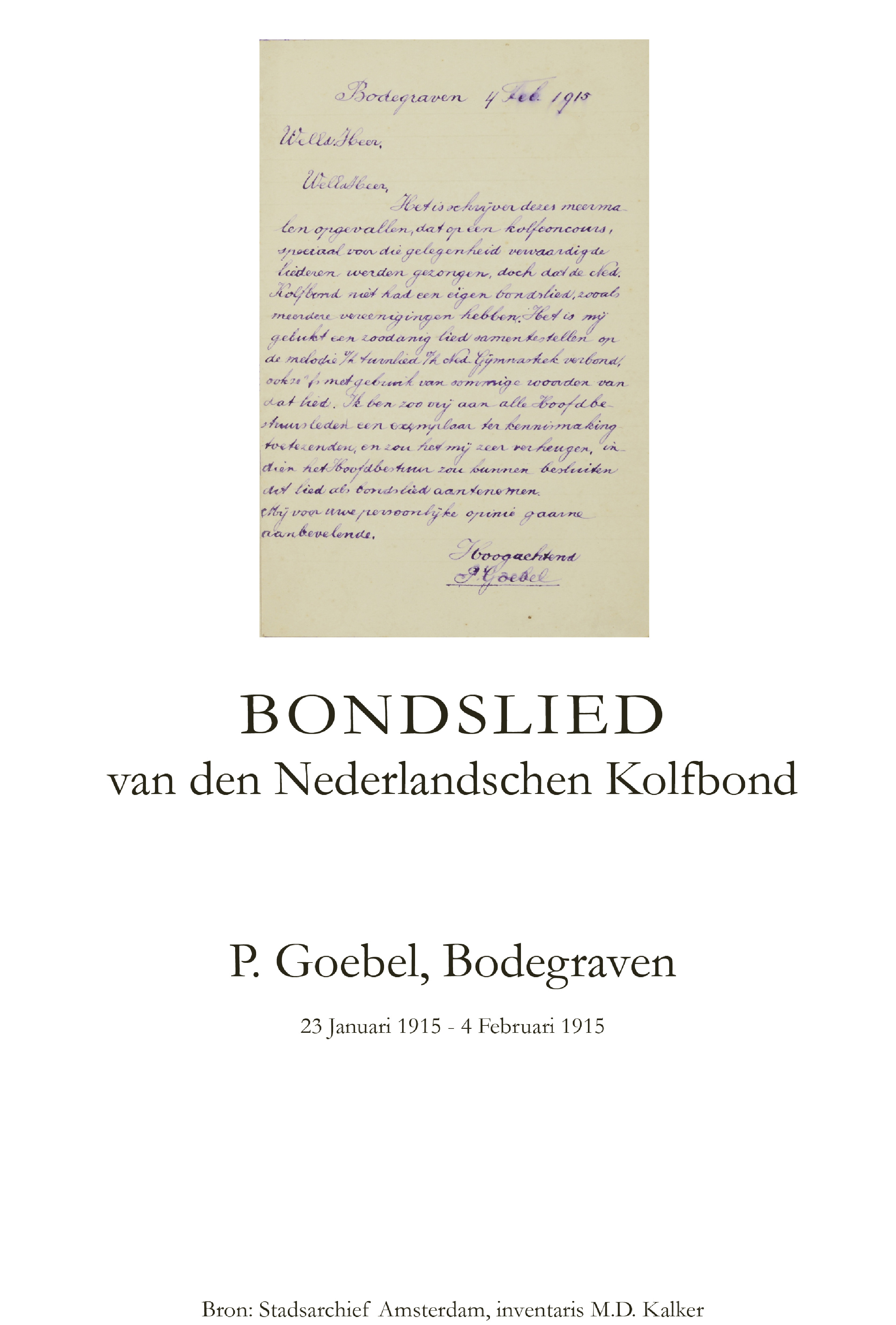 Bondslied. 1915