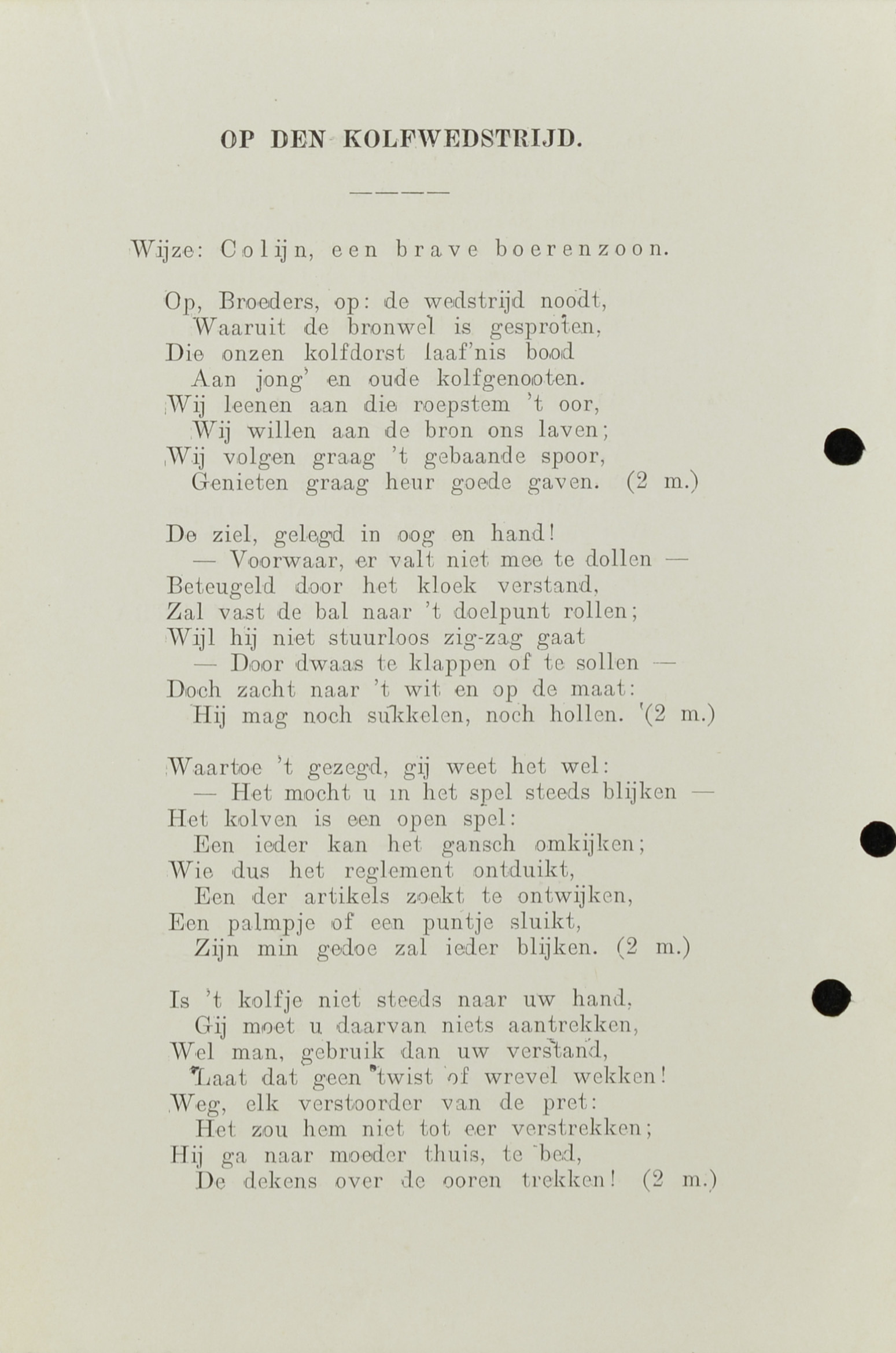 Op den Kolfwedstrijd