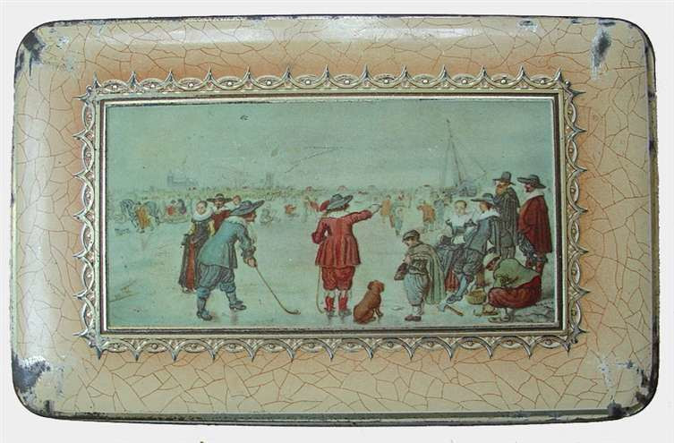 Koek- of koffieblik. Ca. 1950