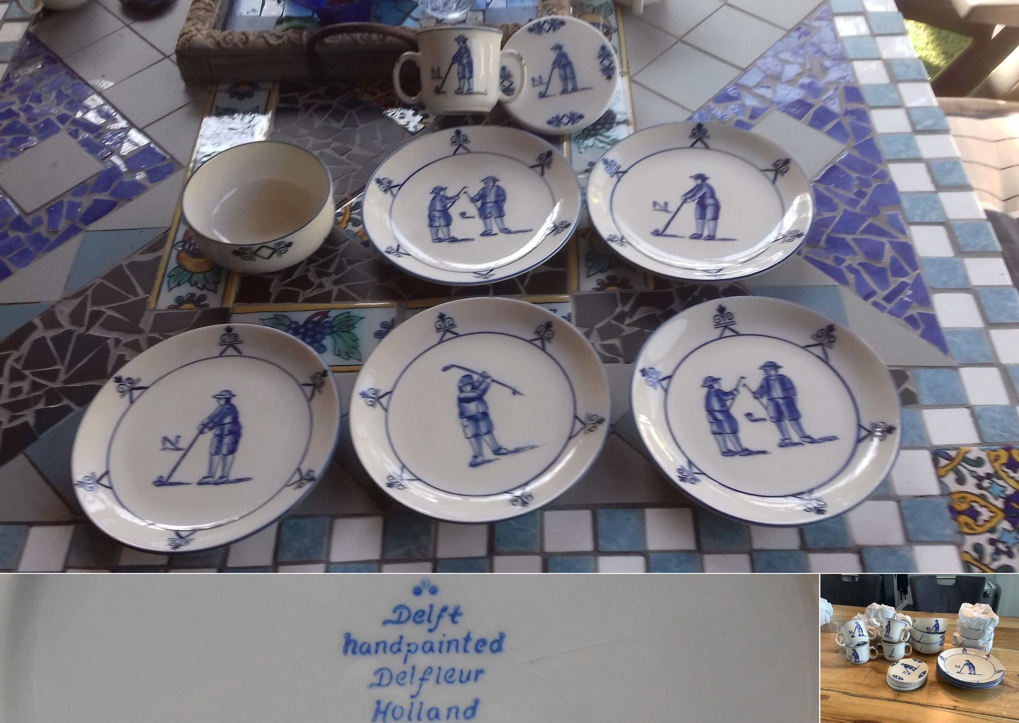 Serviesgoed, Delfleur. 1970-1980