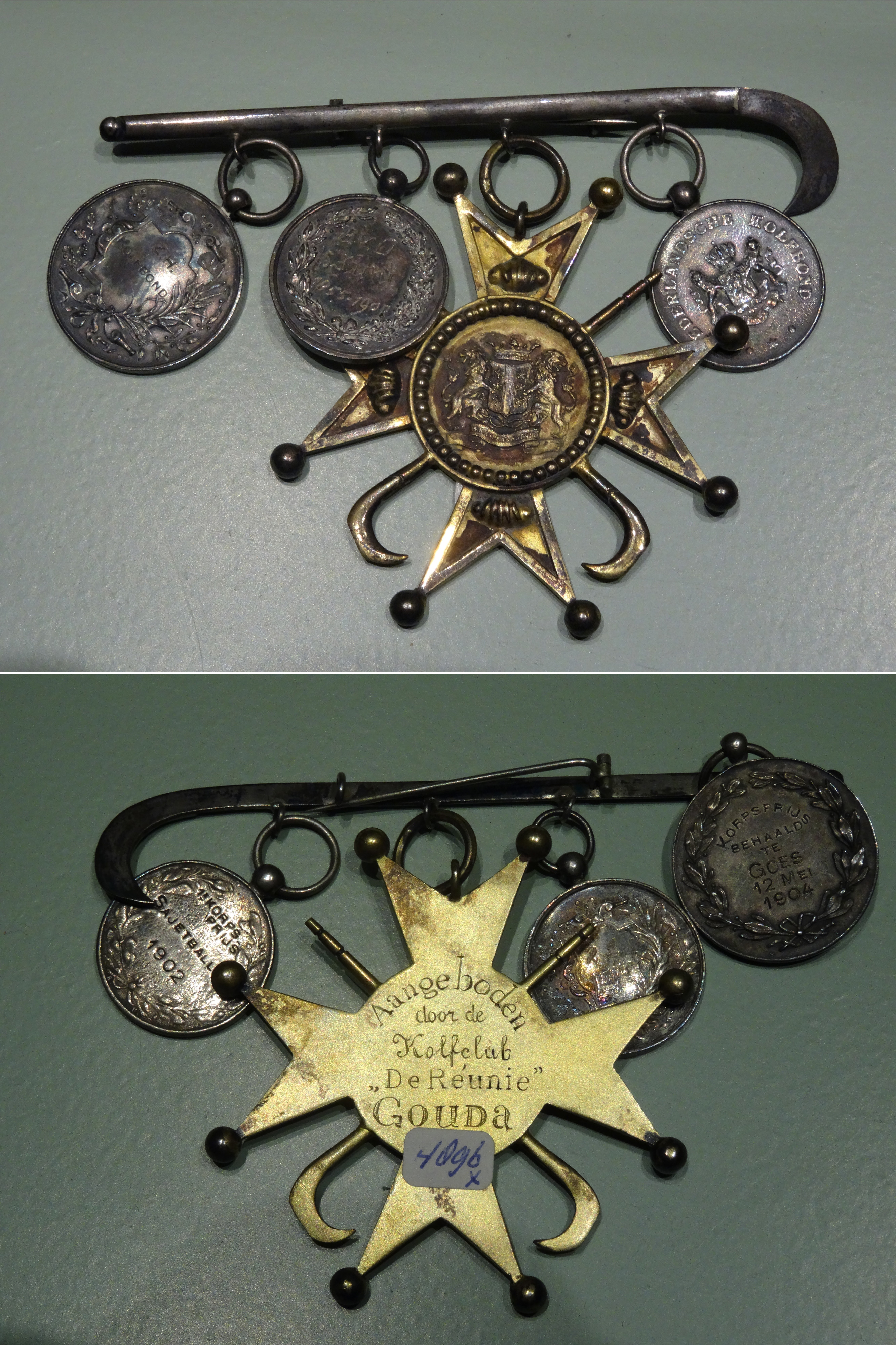Spang met vier medailles, De Prins van Oranje, Goes. Begin 20e-eeuw