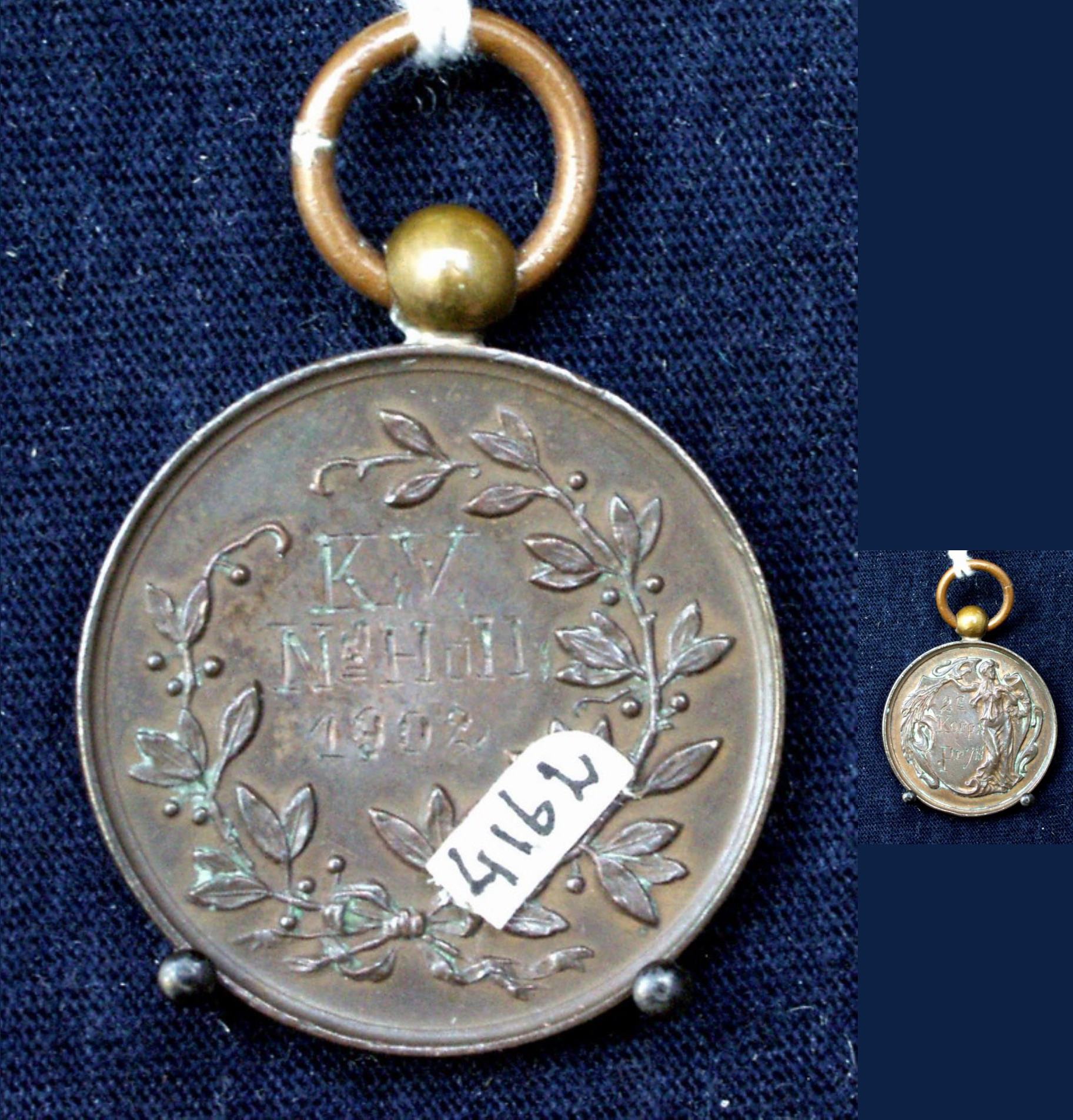 Bronzen medaille, tweede korpsprijs - 1902