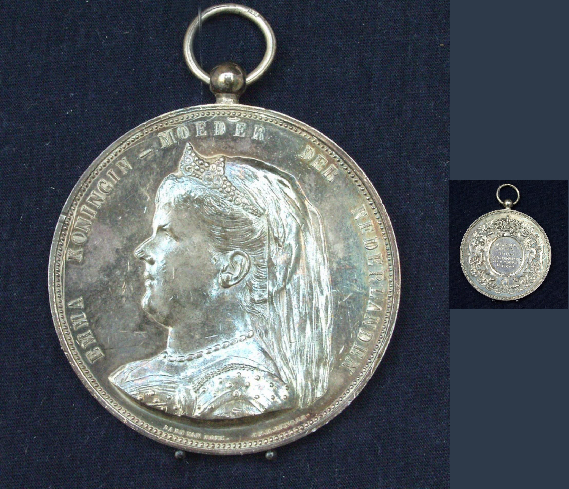J.A.A. Gerritsen, Zilveren kolfmedaille, Koningin-Moeder Emma. 1904