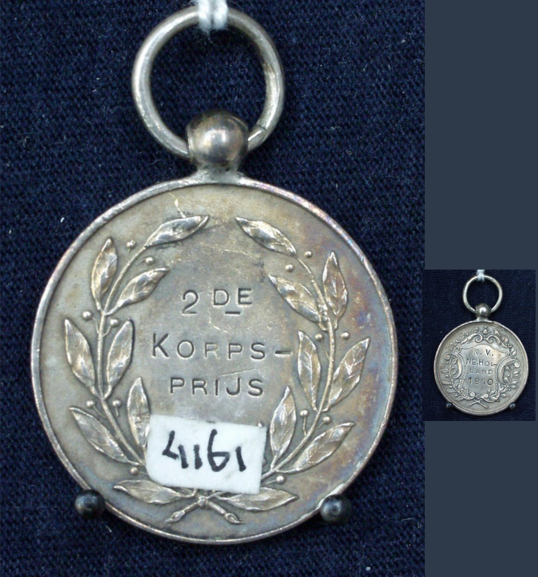 Zilveren kolfmedaille, Noord-Holland, Tweede korpsprijs - 1910