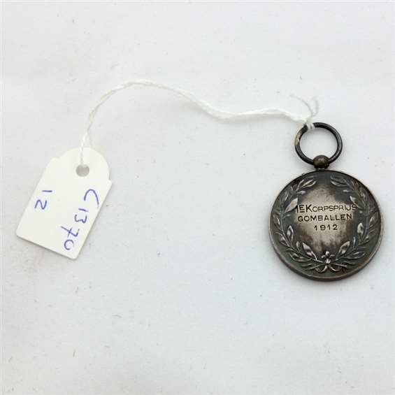 Zilveren kolfmedaille, Kolfbond, Eerste korpsprijs gomballen - 1912