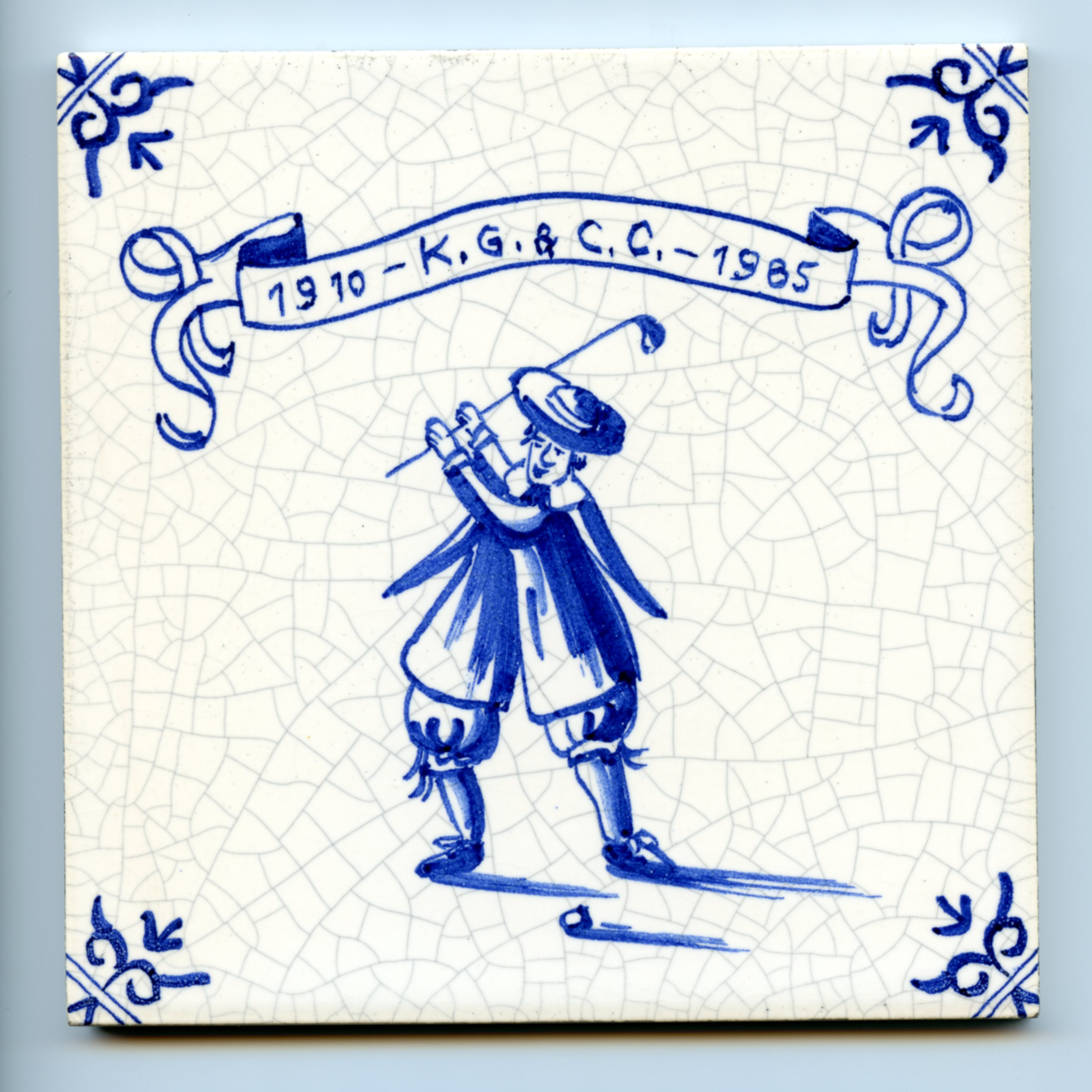 Herinneringstegel, KG&CC Den Haag, Wassenaar. 1985