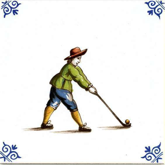 Tegel, polychroom, Westraven, St. Eloyen Gasthuis. Ca. 1995