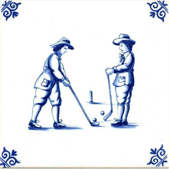 Tegel, blauw, Westraven, St. Eloyen Gasthuis. Ca. 1995