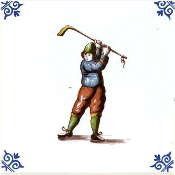 Tegel, polychroom, Westraven, St. Eloyen Gasthuis. Ca. 1995