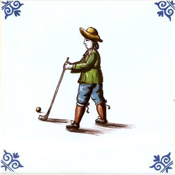 Tegel, polychroom, Westraven, St. Eloyen Gasthuis. Ca. 1995