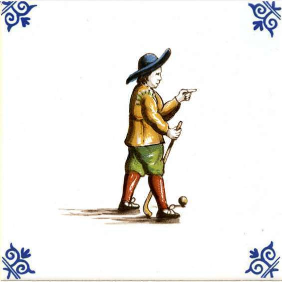 Tegel, polychroom, Westraven, St. Eloyen Gasthuis. Ca. 1995