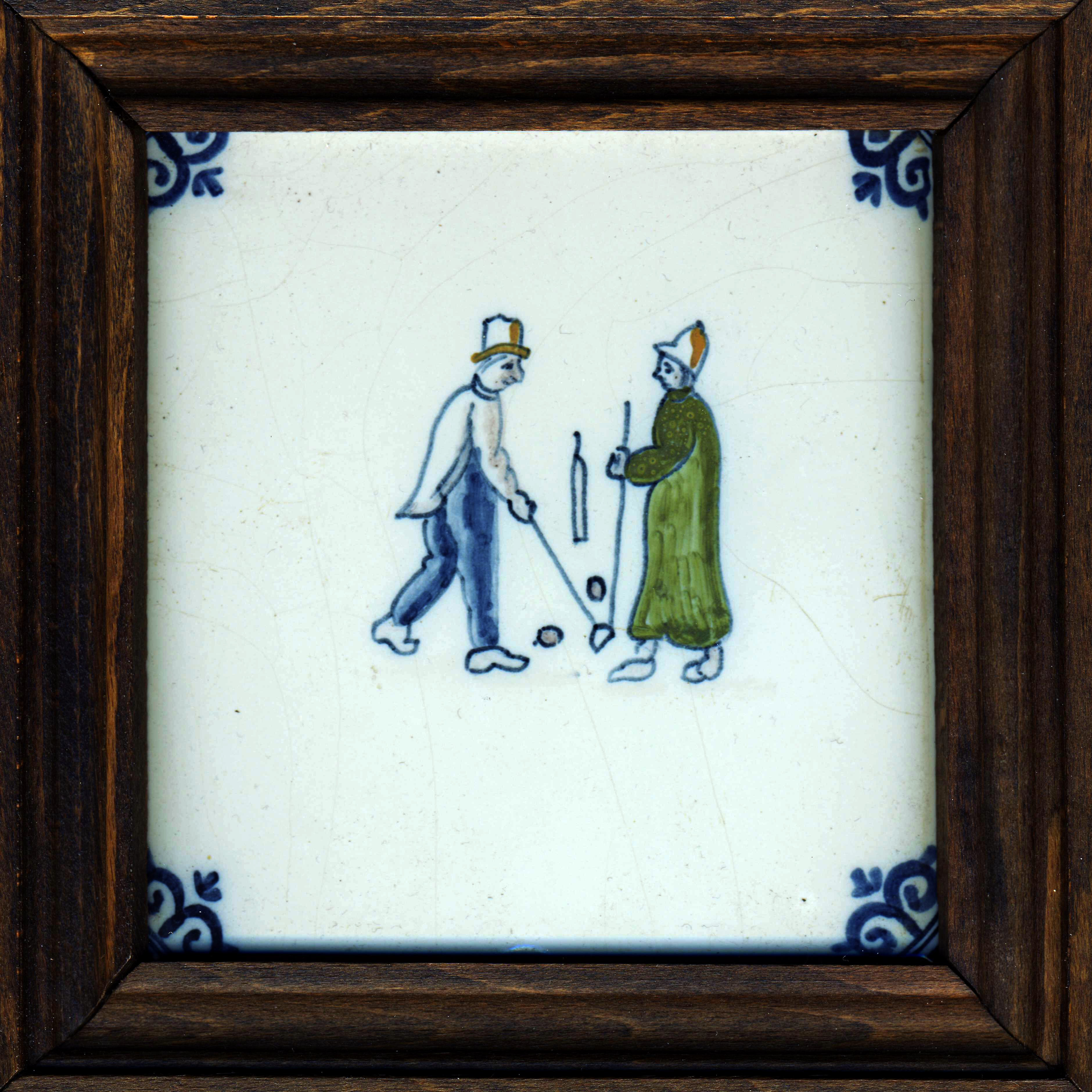 Tegel, polychroom, Tichelaar, St. Eloyen Gasthuis. Ws. eerste helft 20e-eeuw