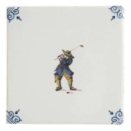 Tegel, polychroom, Tichelaar. Ca. 1990