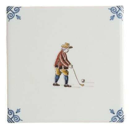 Tegel, polychroom, Tichelaar. Ca. 1990