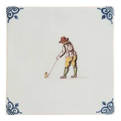 Tegel, polychroom, Tichelaar. Ca. 1990