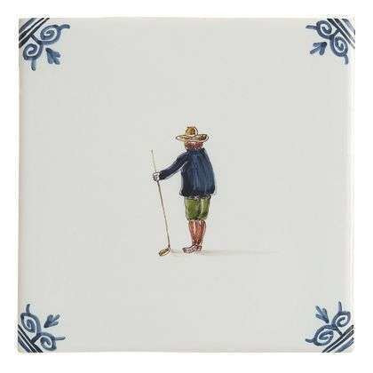 Tegel, polychroom, Tichelaar. Ca. 1990