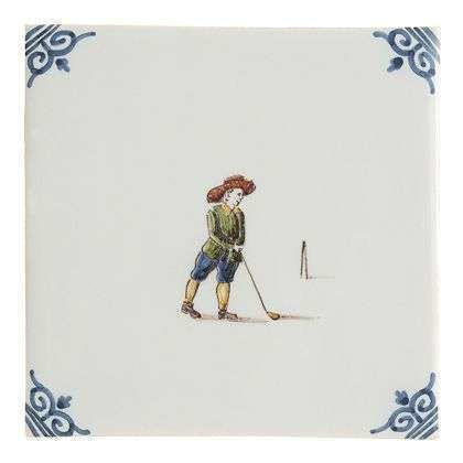 Tegel, polychroom, Tichelaar. Ca. 1990