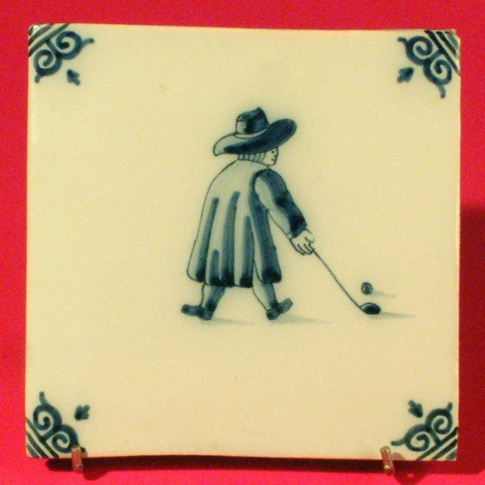 Tegel, blauw, Tichelaar. 1991