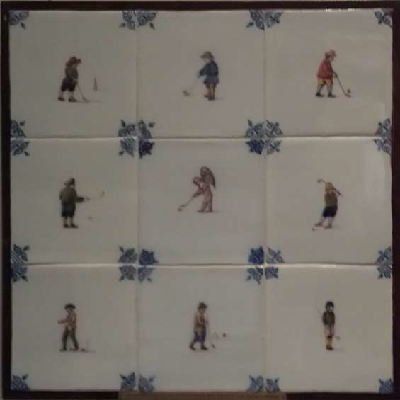 Tegelveld 3 x 3, polychroom, Tichelaar. 1990-2000