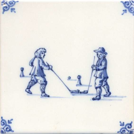 Tegel, blauw, Vlagsma. Ca. 2005